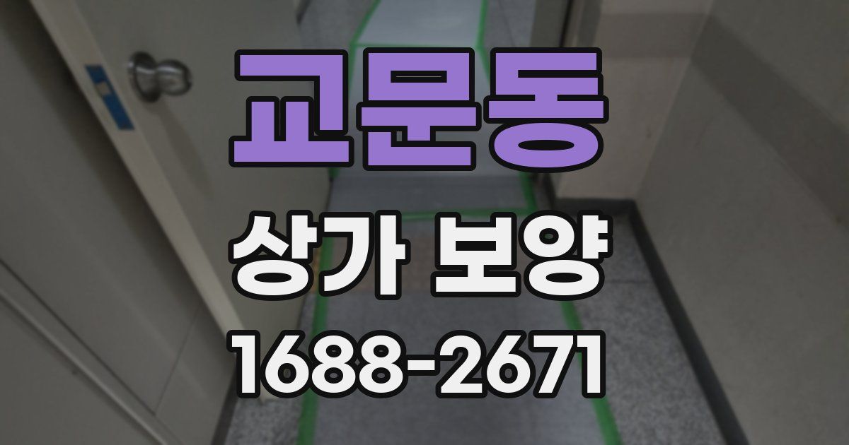 교문동 상가 보양