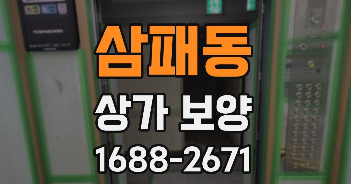 삼패동 상가 보양