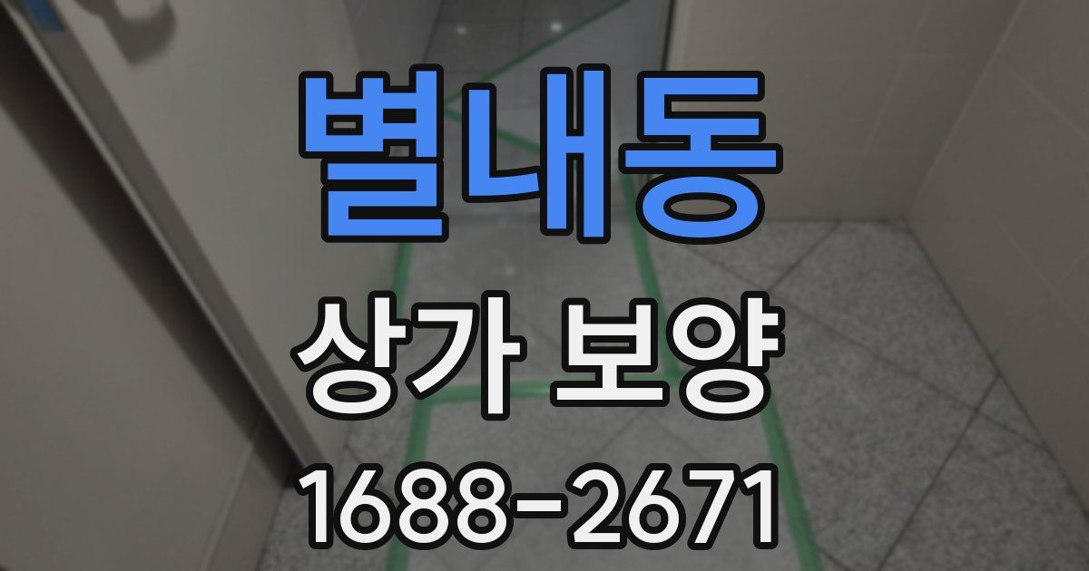 별내동 상가 보양