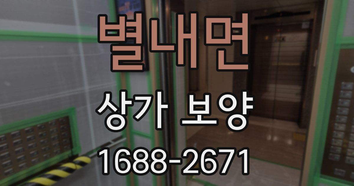 별내면 상가 보양