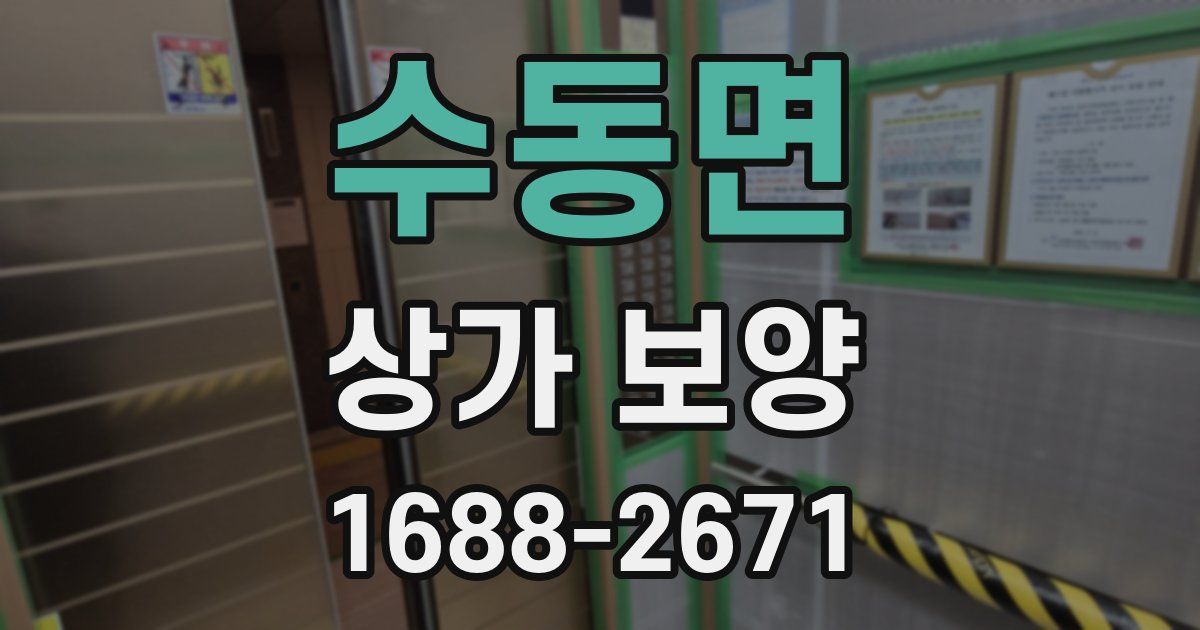 수동면 상가 보양