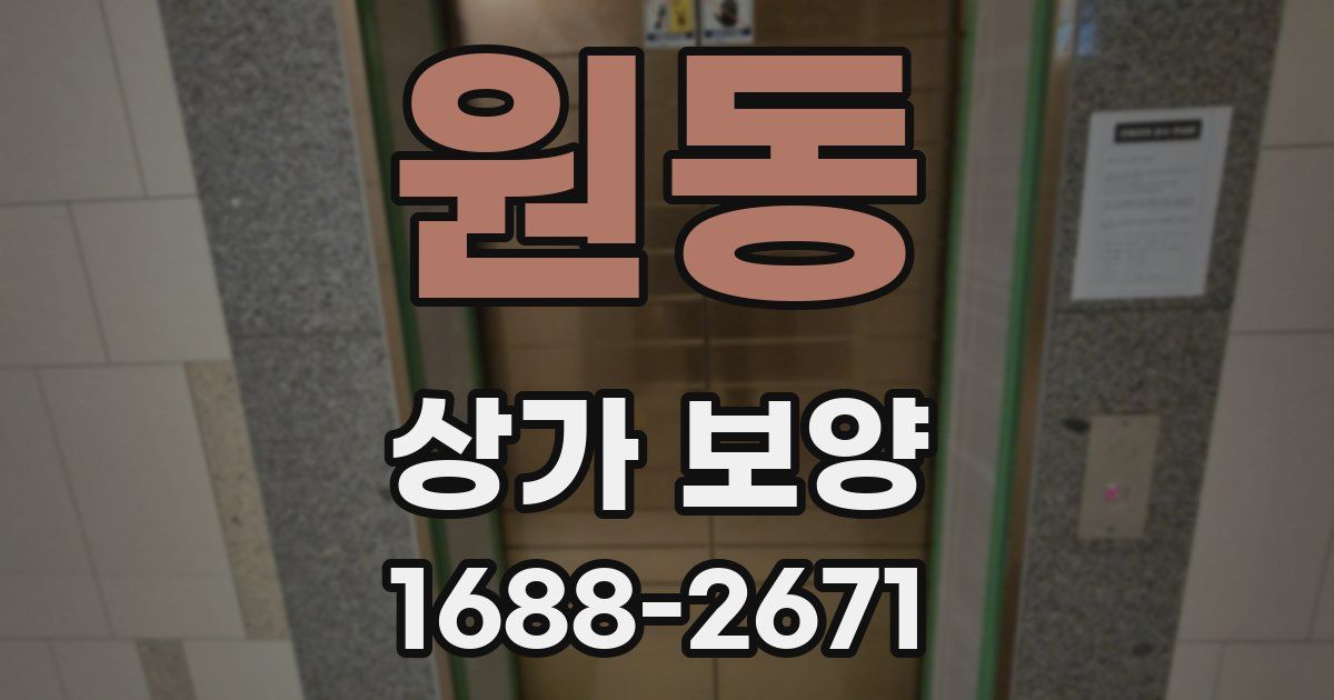 원동 상가 보양