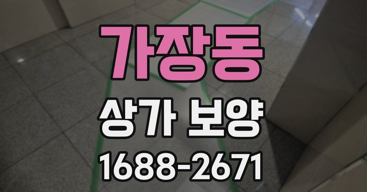 가장동 상가 보양