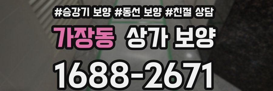 가장동 상가 보양