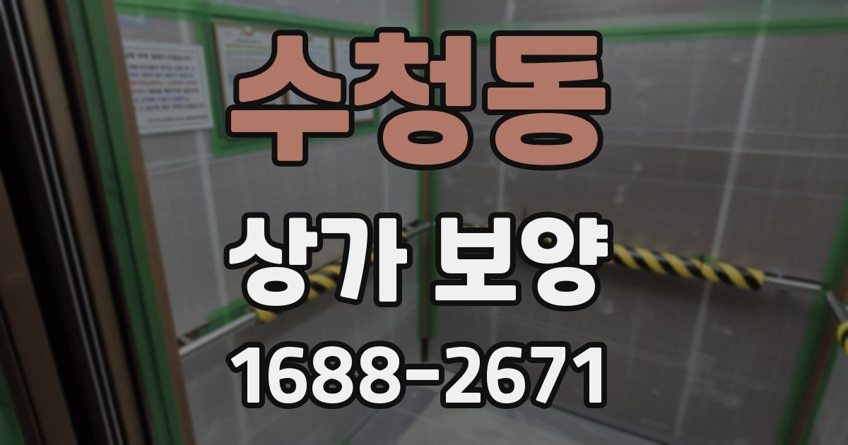 수청동 상가 보양