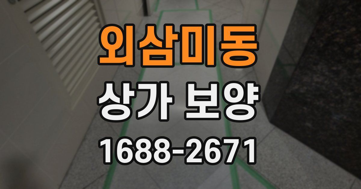 외삼미동 상가 보양
