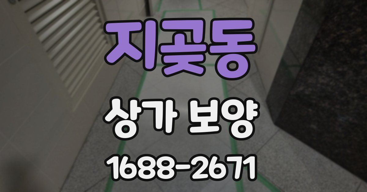 지곶동 상가 보양