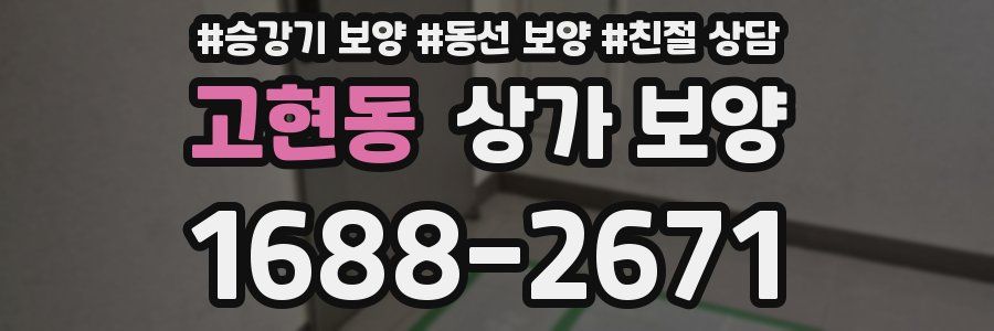 고현동 상가 보양