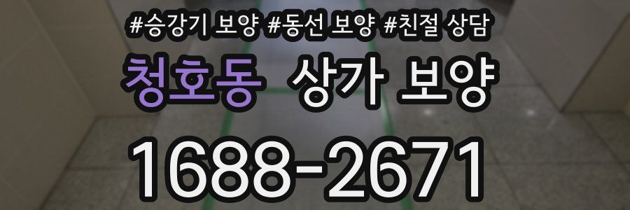 청호동 상가 보양