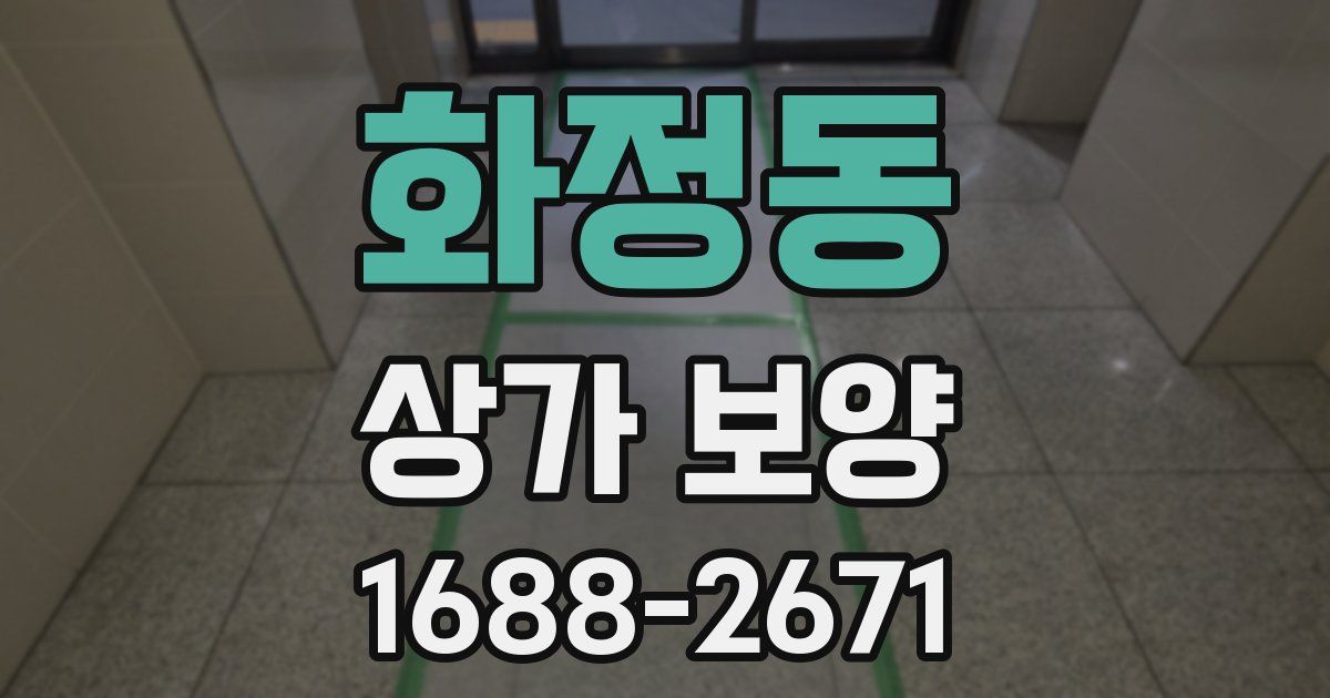 화정동 상가 보양