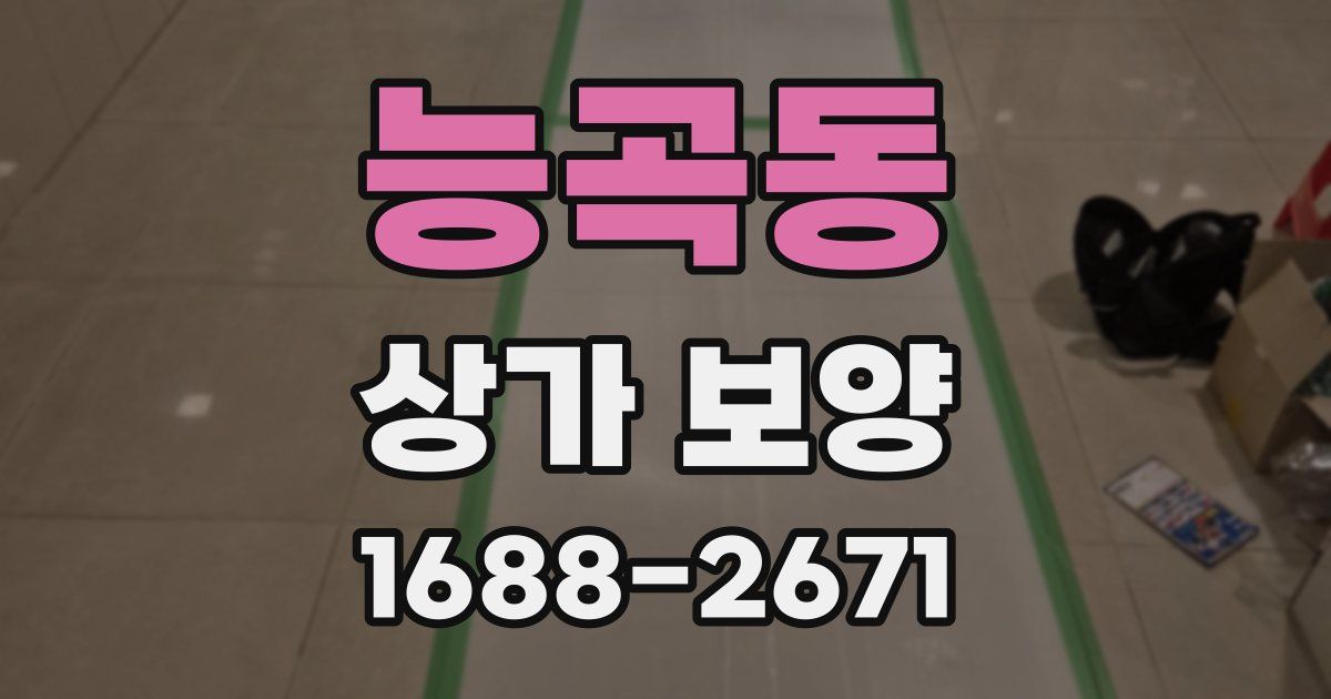 능곡동 상가 보양