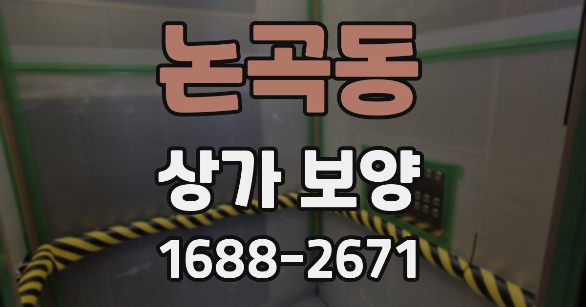 논곡동 상가 보양