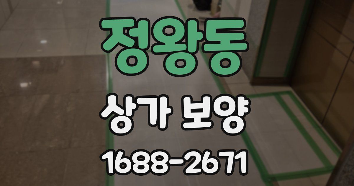 정왕동 상가 보양