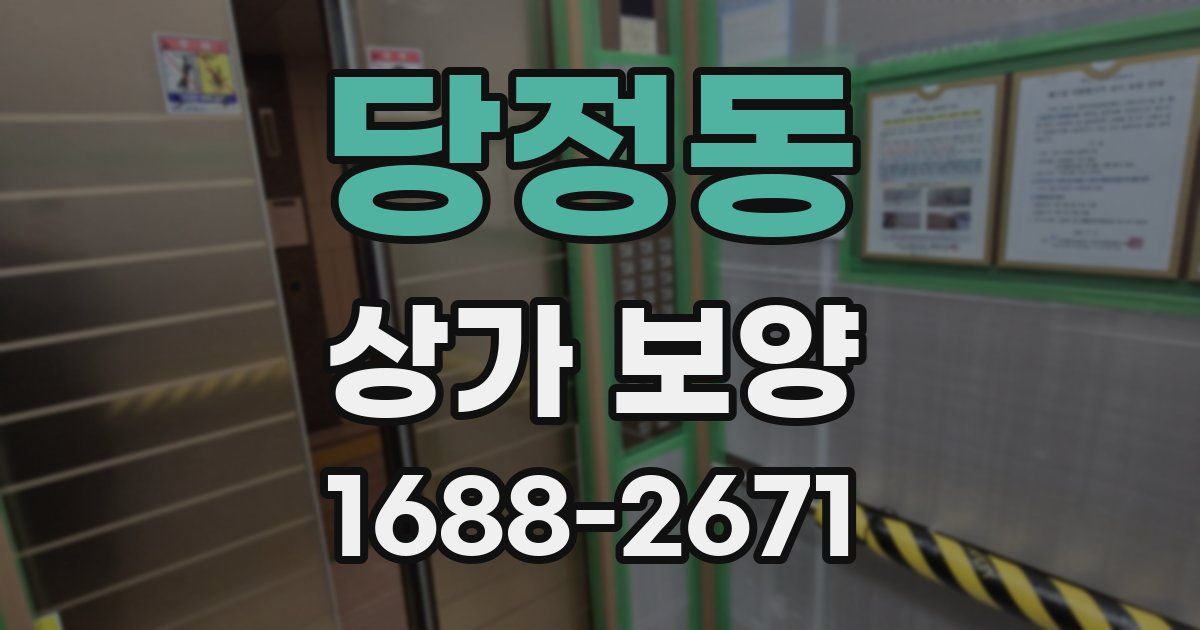 당정동 상가 보양