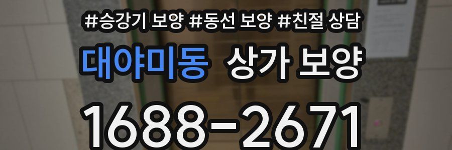 대야미동 상가 보양