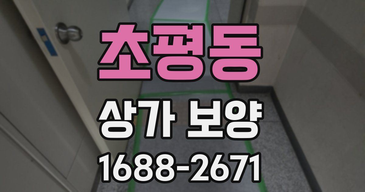 초평동 상가 보양