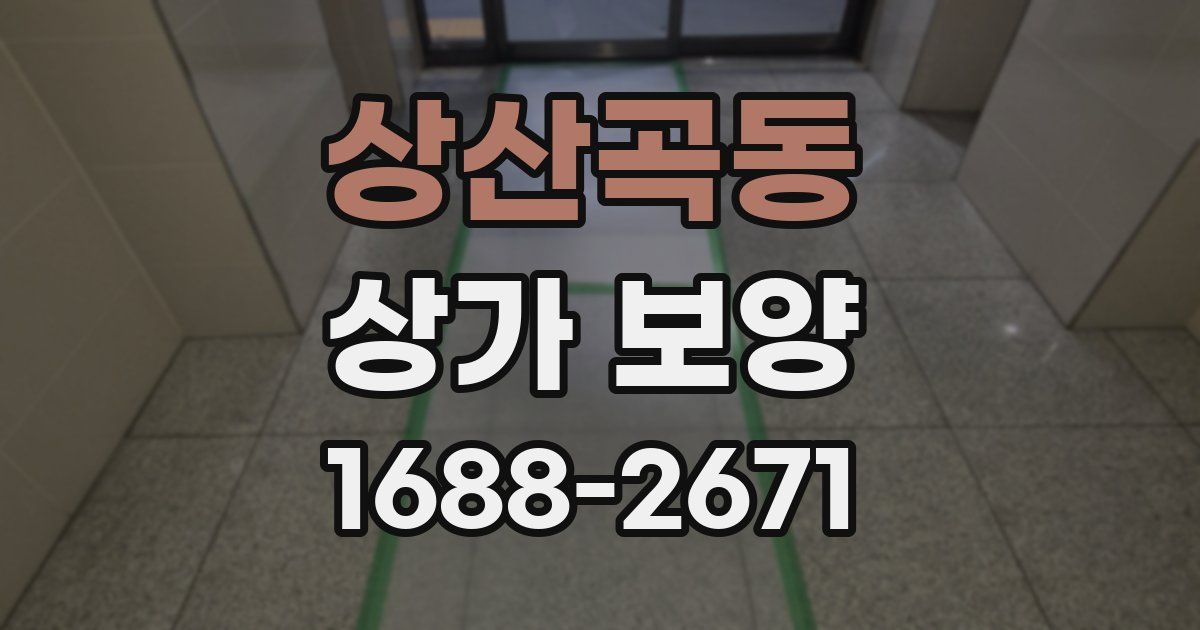 상산곡동 상가 보양