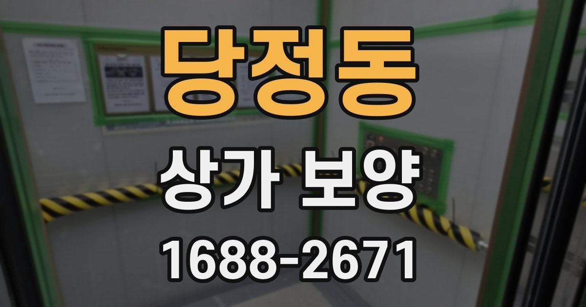 당정동 상가 보양