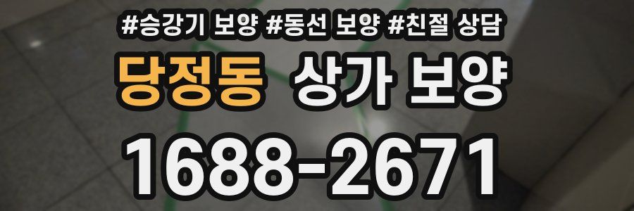 당정동 상가 보양