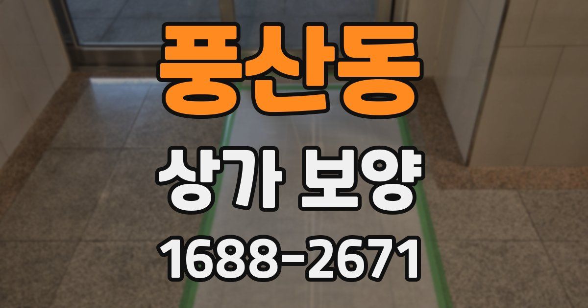 풍산동 상가 보양
