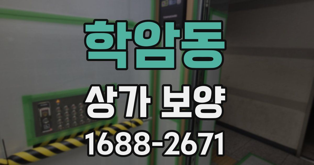 학암동 상가 보양