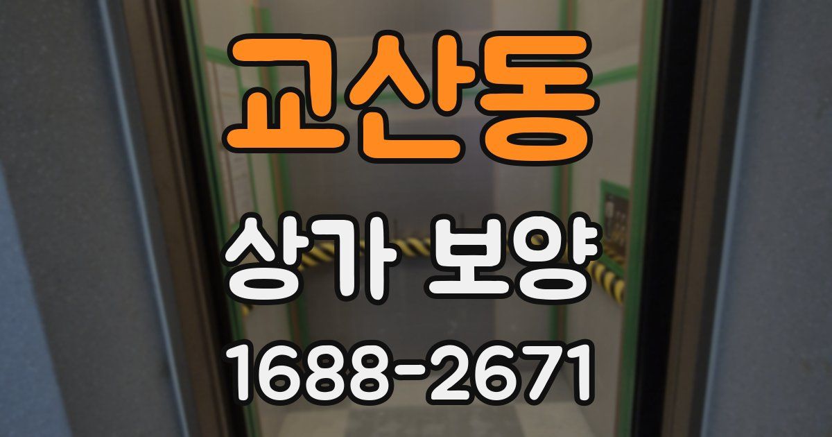교산동 상가 보양