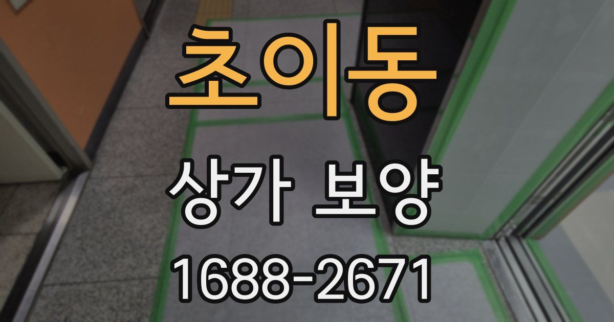 초이동 상가 보양