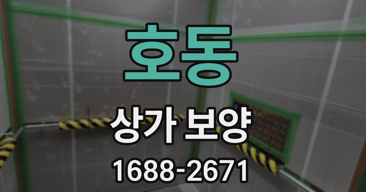 호동 상가 보양