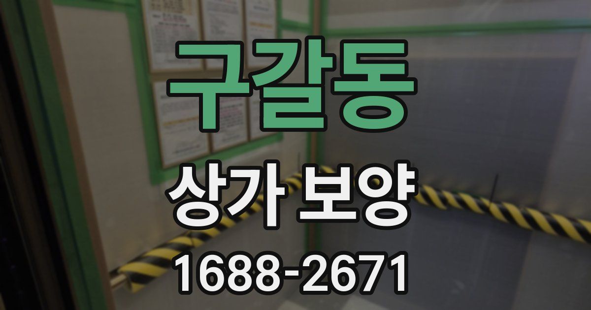구갈동 상가 보양
