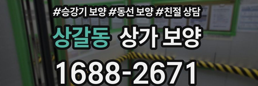 상갈동 상가 보양