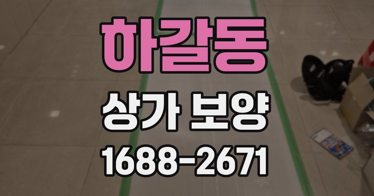 하갈동 상가 보양