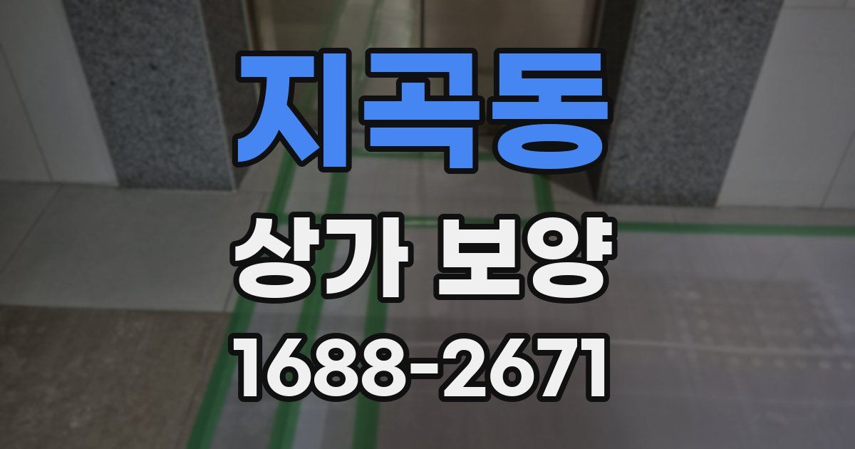 지곡동 상가 보양