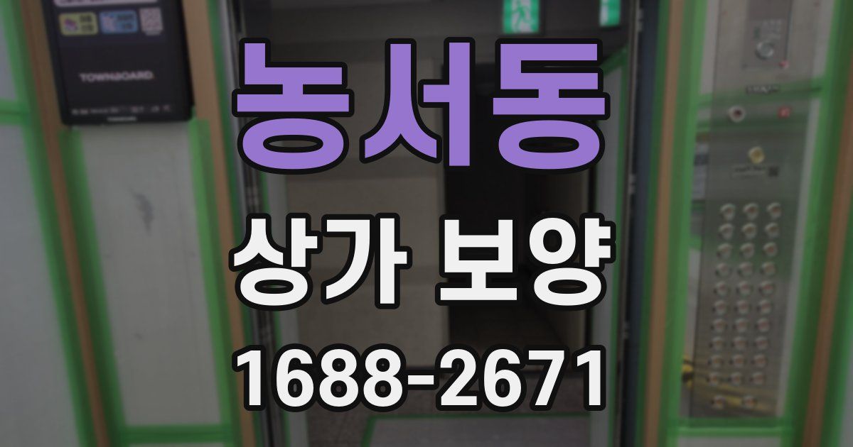 농서동 상가 보양