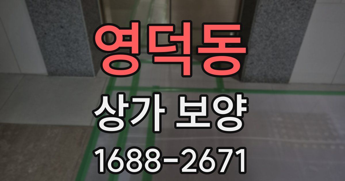 영덕동 상가 보양