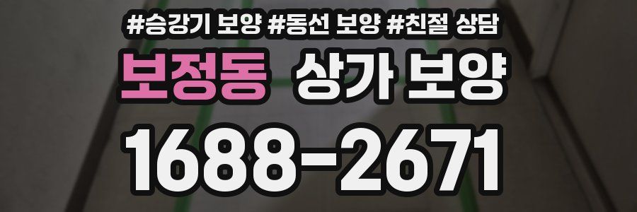 보정동 상가 보양