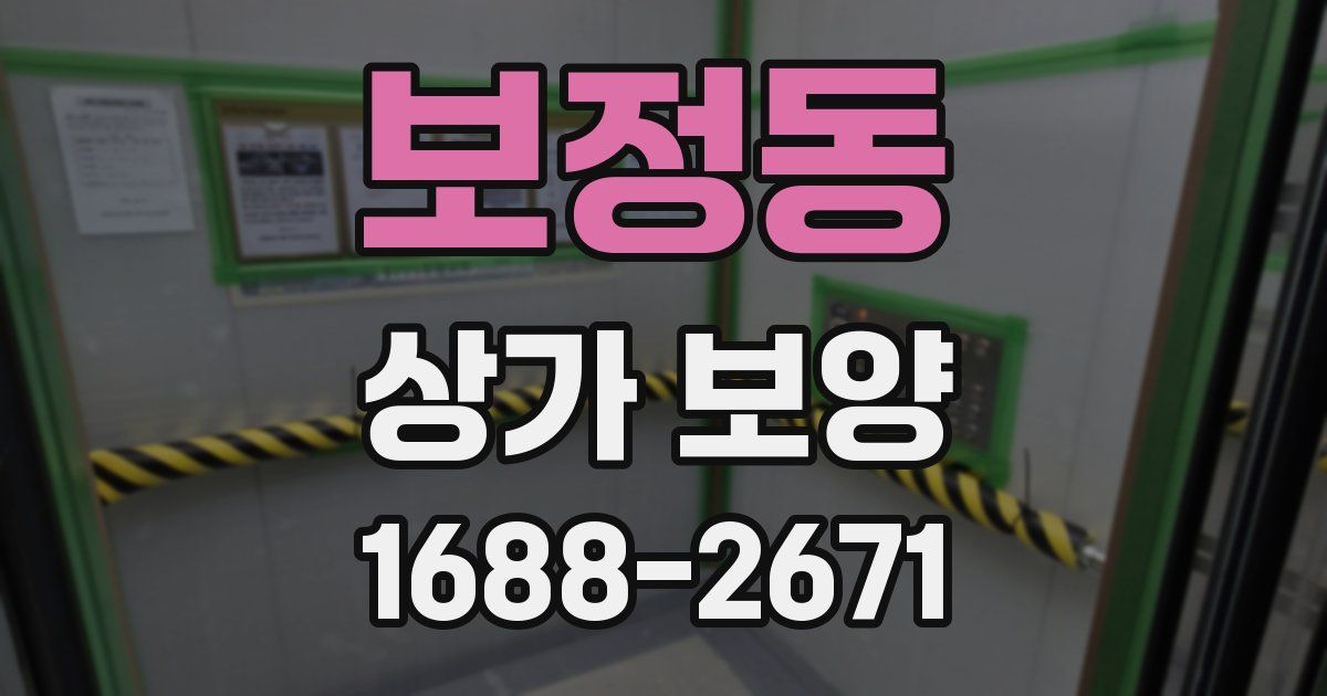 보정동 상가 보양