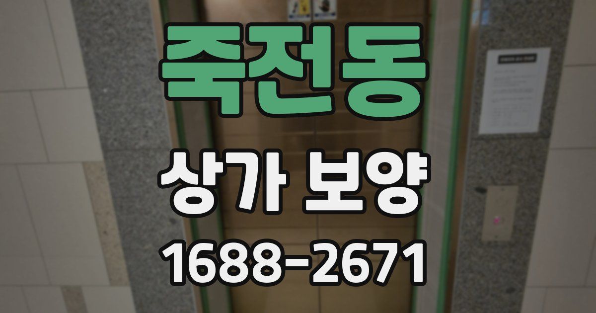 죽전동 상가 보양