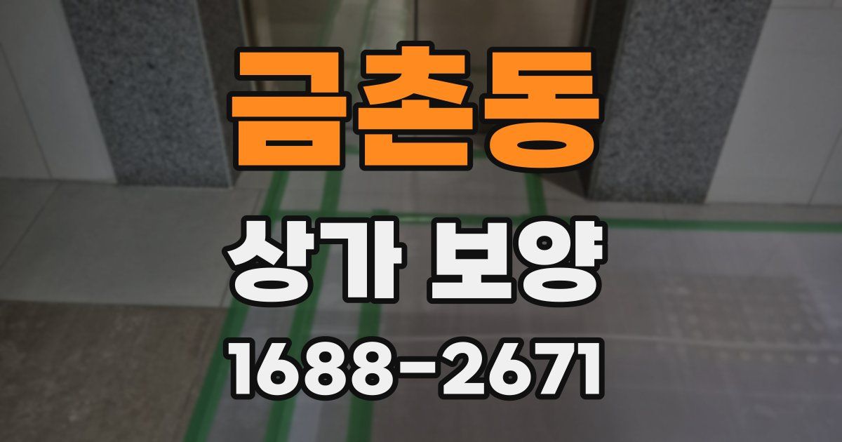 금촌동 상가 보양