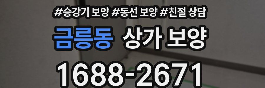 금릉동 상가 보양