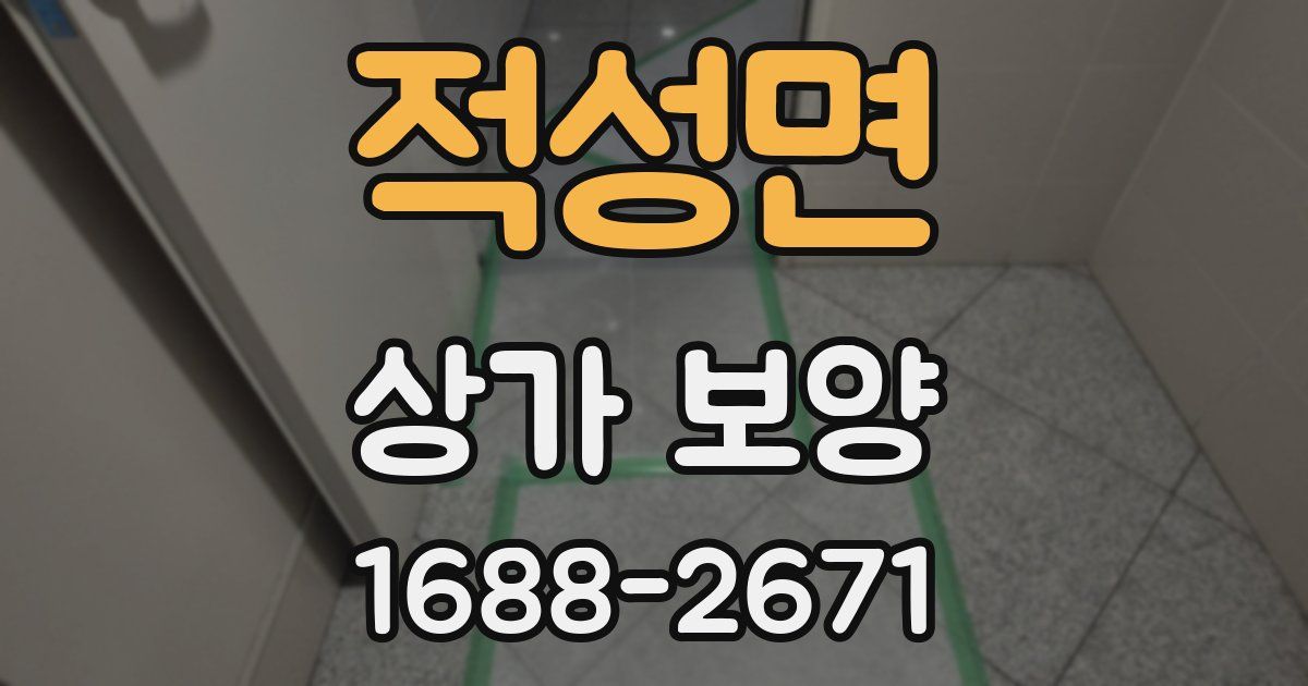 적성면 상가 보양