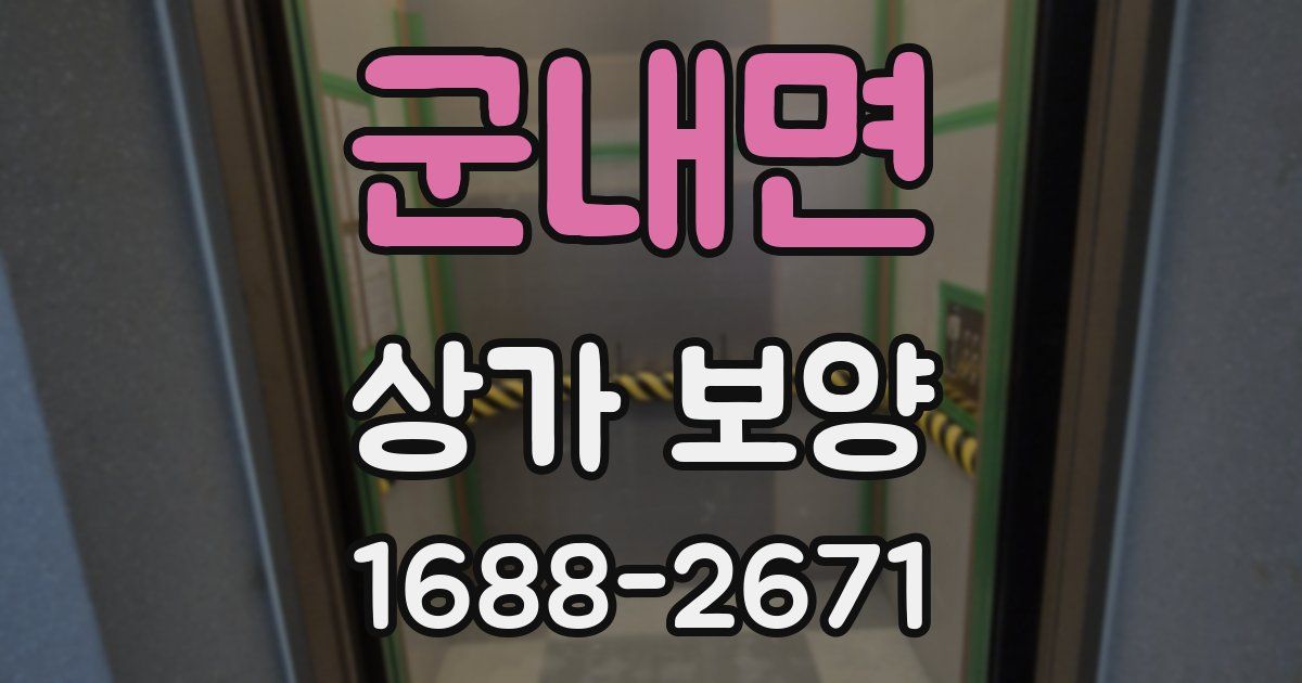 군내면 상가 보양
