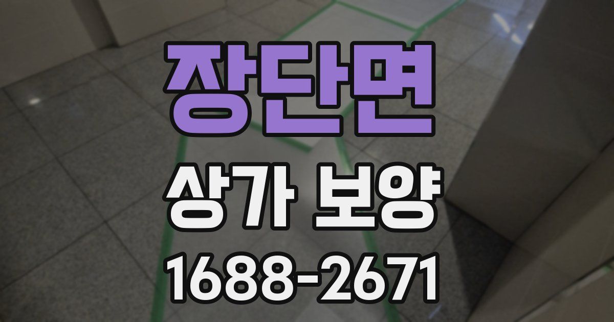 장단면 상가 보양