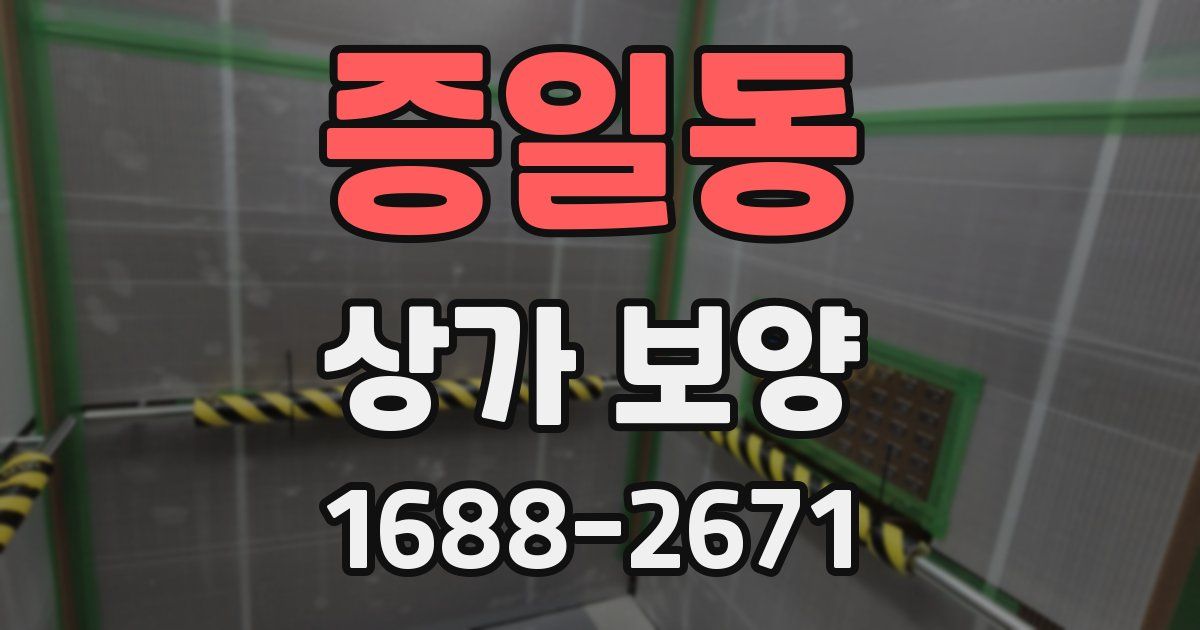 증일동 상가 보양
