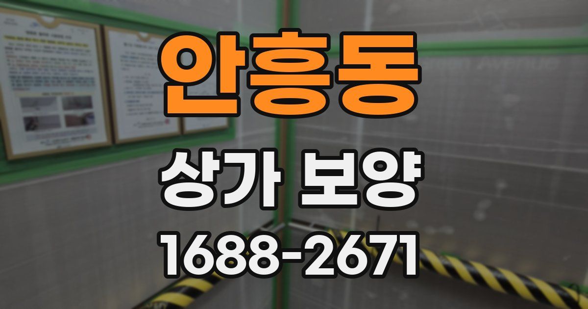 안흥동 상가 보양