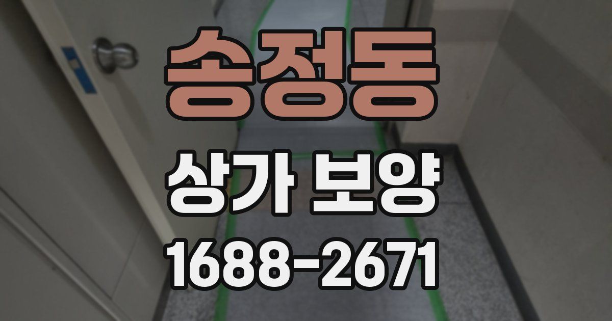 송정동 상가 보양
