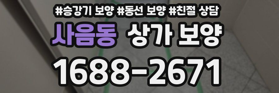 사음동 상가 보양