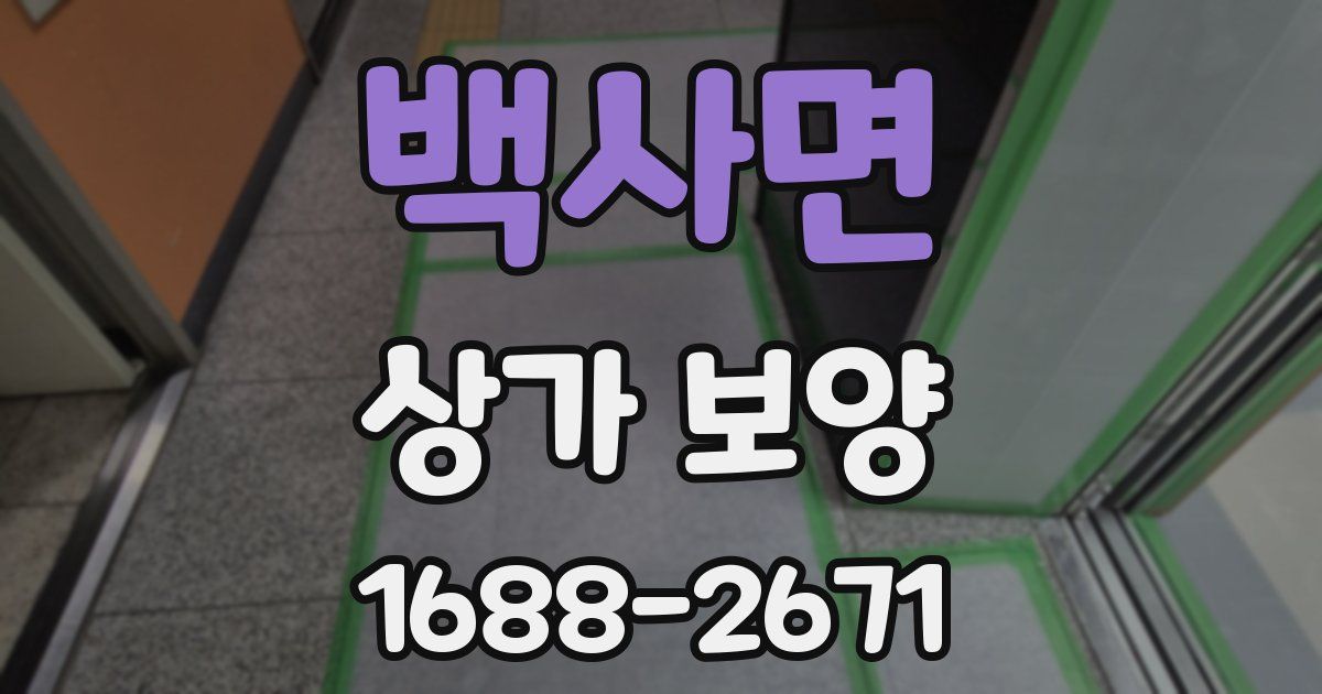 백사면 상가 보양