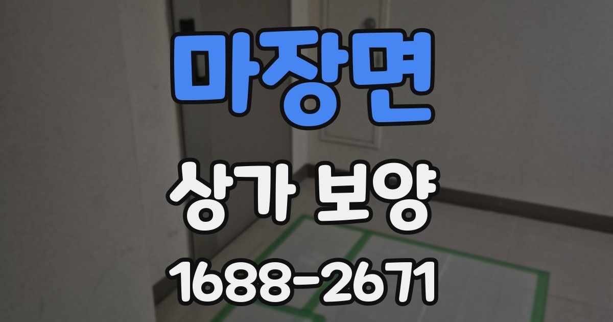 마장면 상가 보양