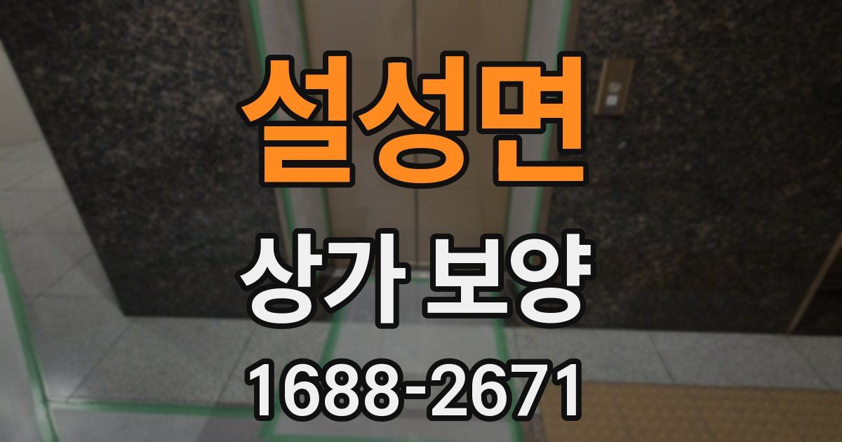 설성면 상가 보양