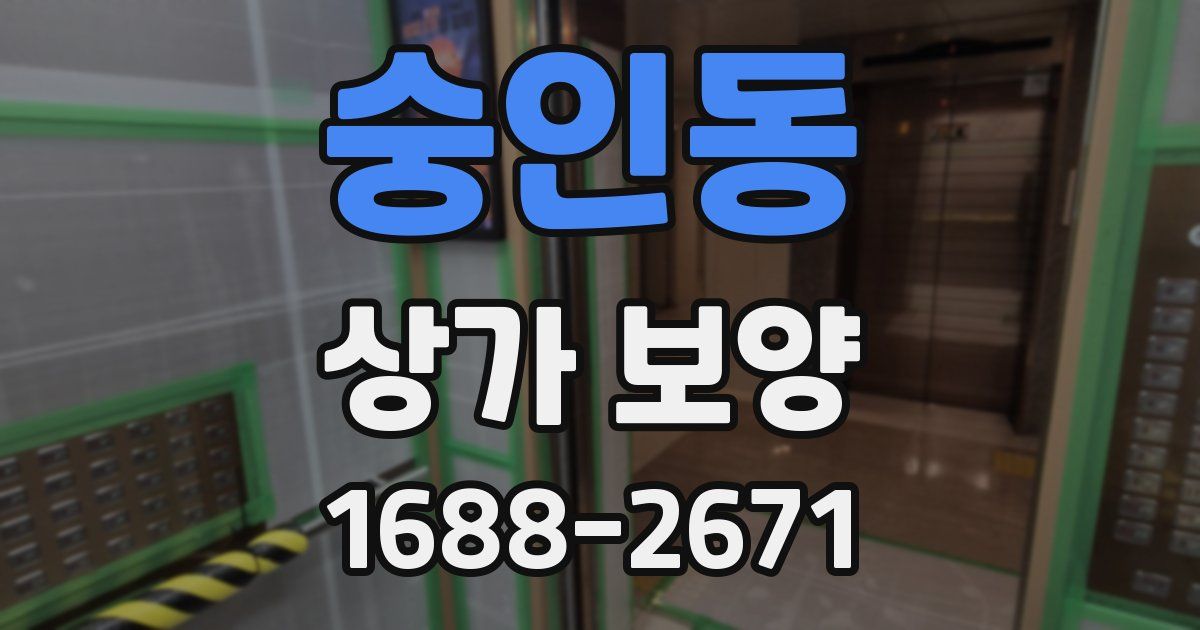 숭인동 상가 보양